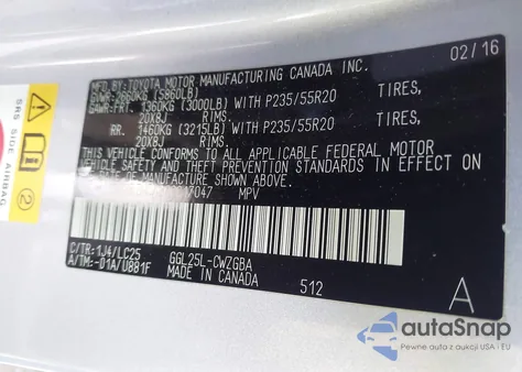 2016 Lexus Rx 350 F Sport from USA, damaged, VIN 2T2BZMCA2GC017047